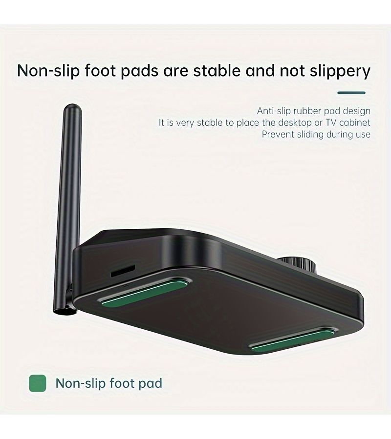 Wireless Audio Adapter 5.4 Bluetooth Transmitter Receiver With AUX Input Output TF Card Support Black Color For TV And Audio Devices - Image 3