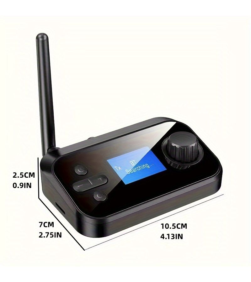 Wireless Audio Adapter 5.4 Bluetooth Transmitter Receiver With AUX Input Output TF Card Support Black Color For TV And Audio Devices - Image 5