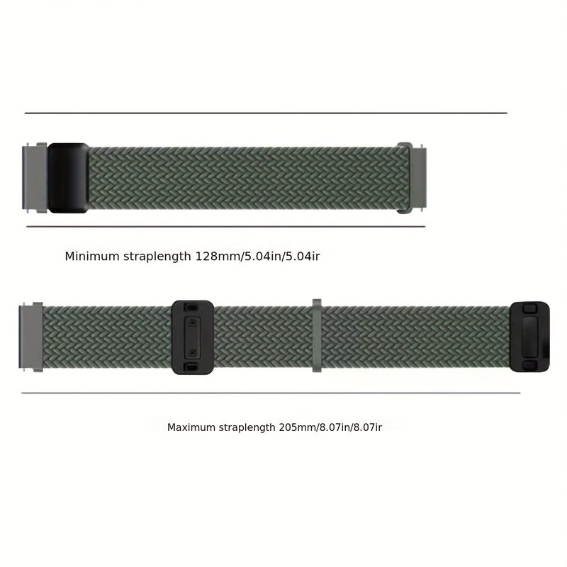 20mm Mixed Color 12 Nylon Braided Stretch Watch Bands Compatible with Garmin Forerunner And Vivoactive Watches - Image 2
