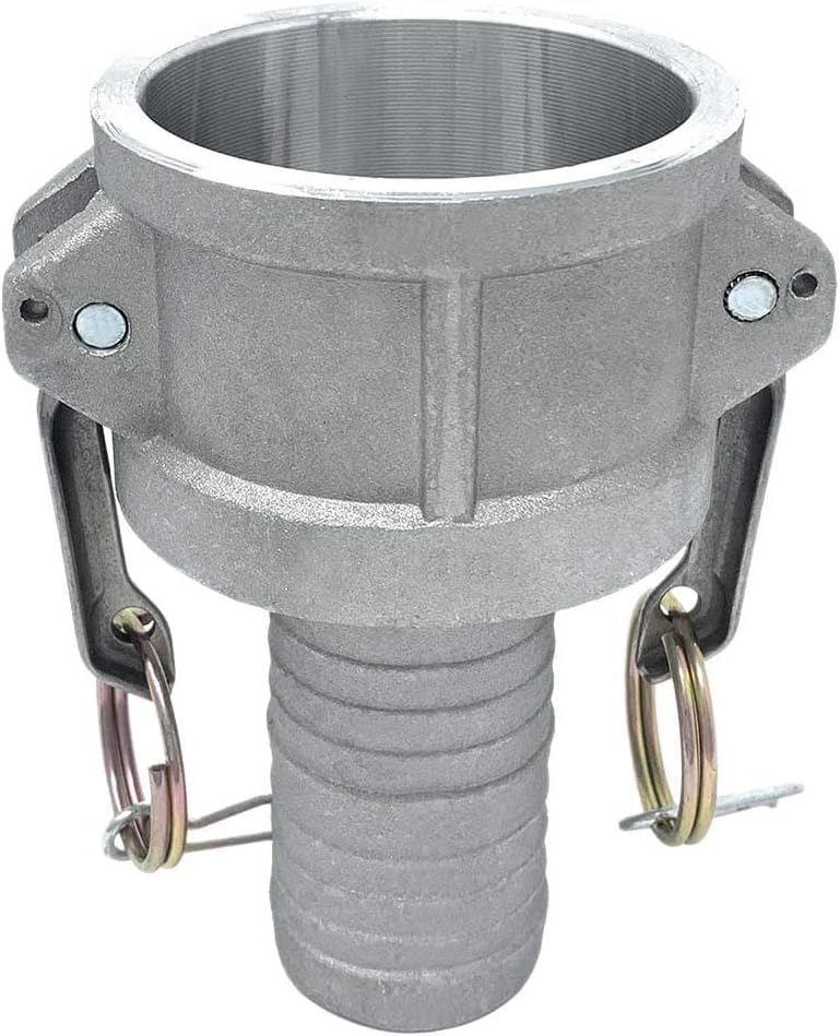 Gloxco Aluminum Type CR Cam and Groove Fitting, 2" Female Camlock x 1-1/2" Hose Shank (CAM-2015-CR-AL) - Image 1
