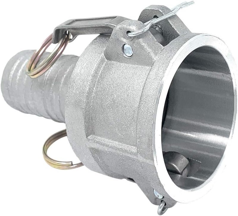 Gloxco Aluminum Type CR Cam and Groove Fitting, 2" Female Camlock x 1-1/2" Hose Shank (CAM-2015-CR-AL) - Image 3