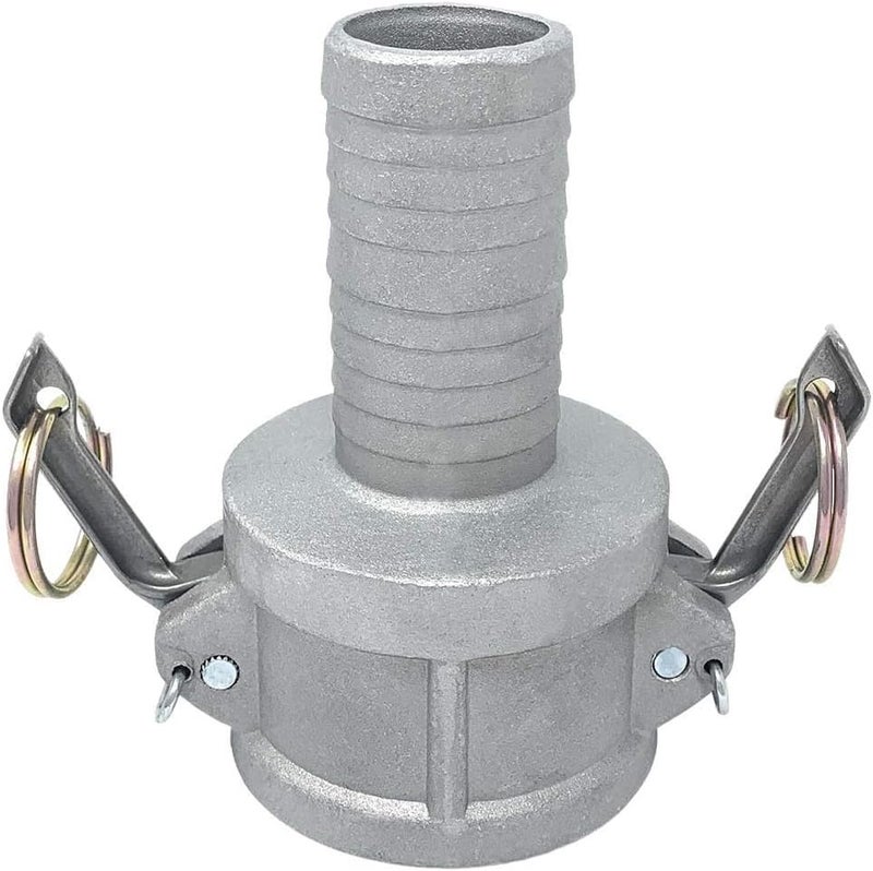 Gloxco Aluminum Type CR Cam and Groove Fitting, 2" Female Camlock x 1-1/2" Hose Shank (CAM-2015-CR-AL) - Image 2