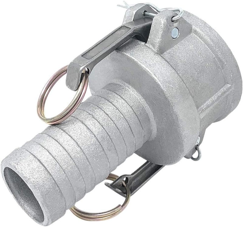Gloxco Aluminum Type CR Cam and Groove Fitting, 2" Female Camlock x 1-1/2" Hose Shank (CAM-2015-CR-AL) - Image 4