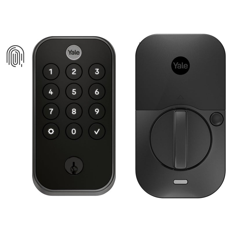 Yale Assure Lock 2 Touch Deadbolt Black Suede Entry Door Lock with Touch Digital Keypad Keypad and Fingerprint Scanner and BackUp Key No WiFi YRD410FBLEBSP - Image 2