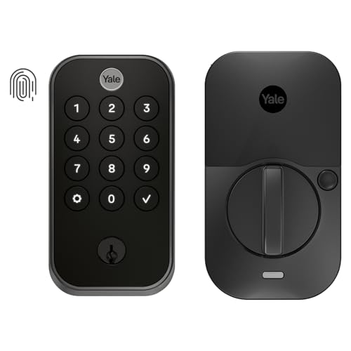 Yale Assure Lock 2 Touch Deadbolt Black Suede Entry Door Lock with Touch Digital Keypad Keypad and Fingerprint Scanner and BackUp Key No WiFi YRD410FBLEBSP - Image 1
