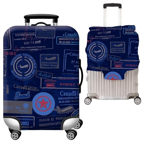 Handcuffs Luggage Cover Trolley Travel Covers, Washable Dust Proof Anti-Scratch Suitcase Protector (Blue, M (23"-26")) - Image 1