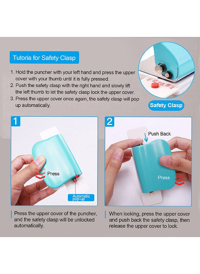 Kw-trio 6-Hole Paper Punch Handheld Metal Hole Puncher 5 Sheet Capacity 6mm for A4 A5 B5 Notebook Scrapbook Diary Planner  - Image 4