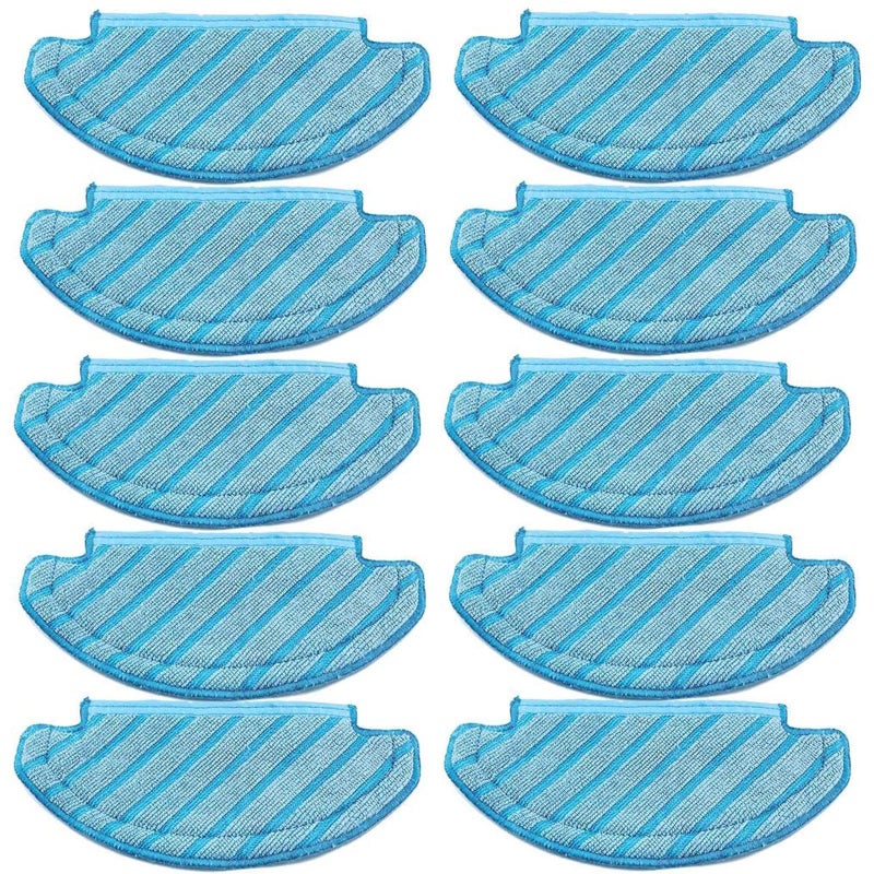 Chuancheng 10Pcs Washable Cloth Mop Pads for Ecovacs Deebot Ozmo T8 AIVI T8 Max T8 T8+ Series, T9, N8, N8 Pro Plus, N8 Pro, for Yeedi Vac, Vac Max, Vac Station Robot Vacuum Replacement Parts - Image 1
