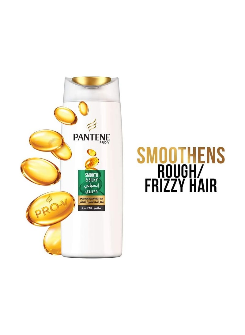 Pantene Smooth and Silky Shampoo 400ml pack of 2 - Image 2