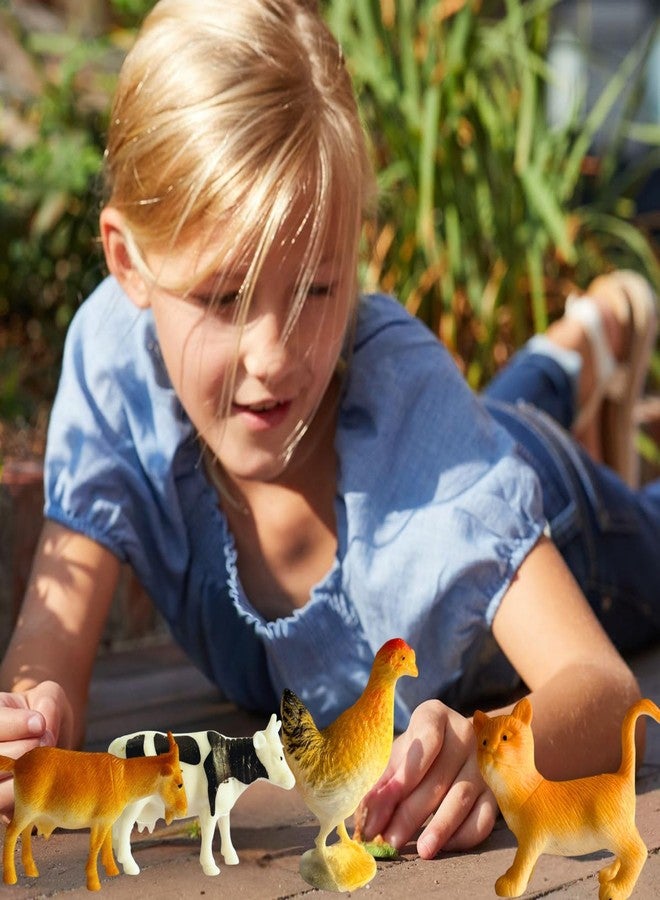 MALLEXO 12 PCS Realistic Domestic Farm Animals Toys for Kids 3+ | Cute Jungle Wild Animal Toy Action Figurines Playset for Boys and Girls Birthday Gifts for Children Best Educational & Decoration Item - Image 2