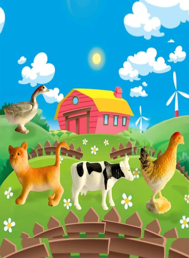 MALLEXO 12 PCS Realistic Domestic Farm Animals Toys for Kids 3+ | Cute Jungle Wild Animal Toy Action Figurines Playset for Boys and Girls Birthday Gifts for Children Best Educational & Decoration Item - Image 5