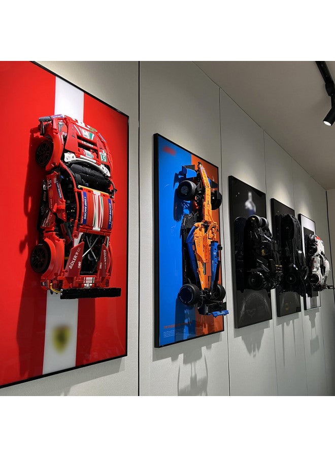 iLuane iLuane Display Wallboard for Lego Technic Ferrari 488 GTE AF Corse #51" 42125, Collectibles Lego Car Wall Mount for Building Blocks, Great for Lego Lovers (Only Display Wallboard)  - Image 4