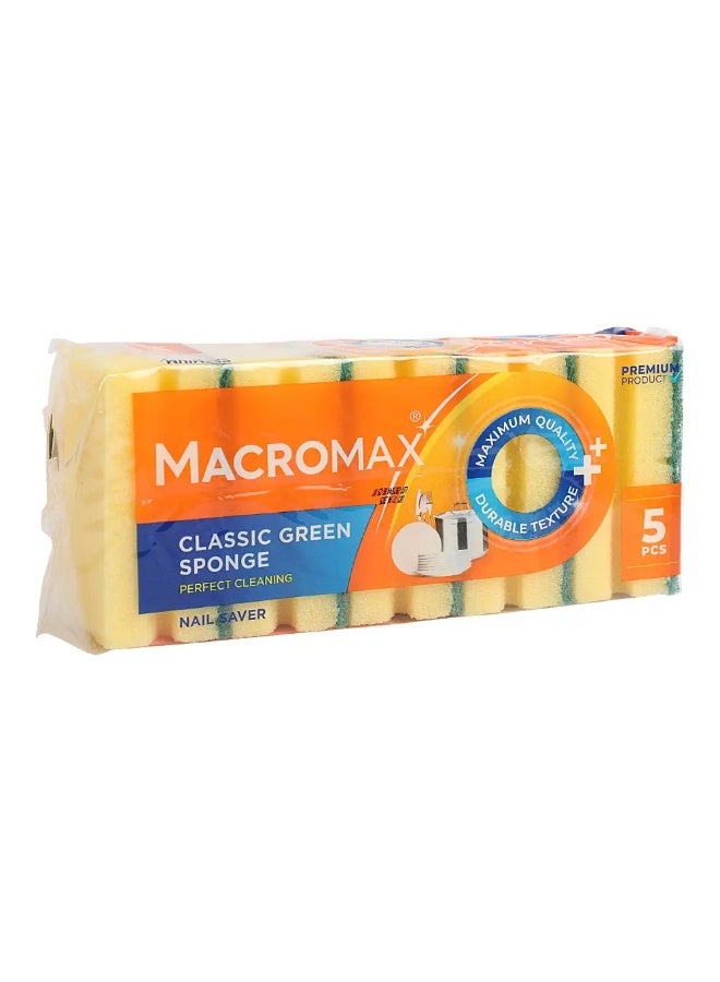 Macromax Classic Green Sponge Nail Saver 5 Pcs - Image 2