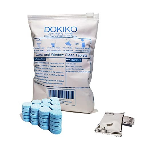DOKIKO Glass Cleaner Refill Tablets - 50 Concentrated Multi-Surface Cleaning Tablets, 1 Pack Makes 50 * 16 fl oz Spray for Windows, Mirrors, Windshields & More - Image 1