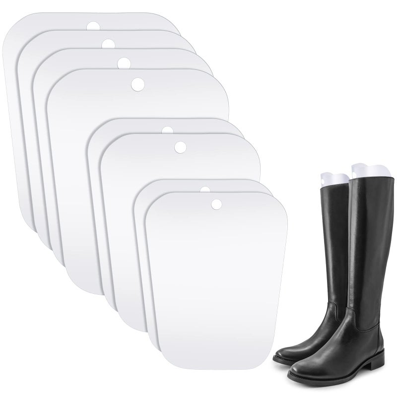 Bememo 8 Pieces Boot Shaper Form Inserts Tall Boot Support for Women and Men (Transparent, 12 Inch) - Image 1