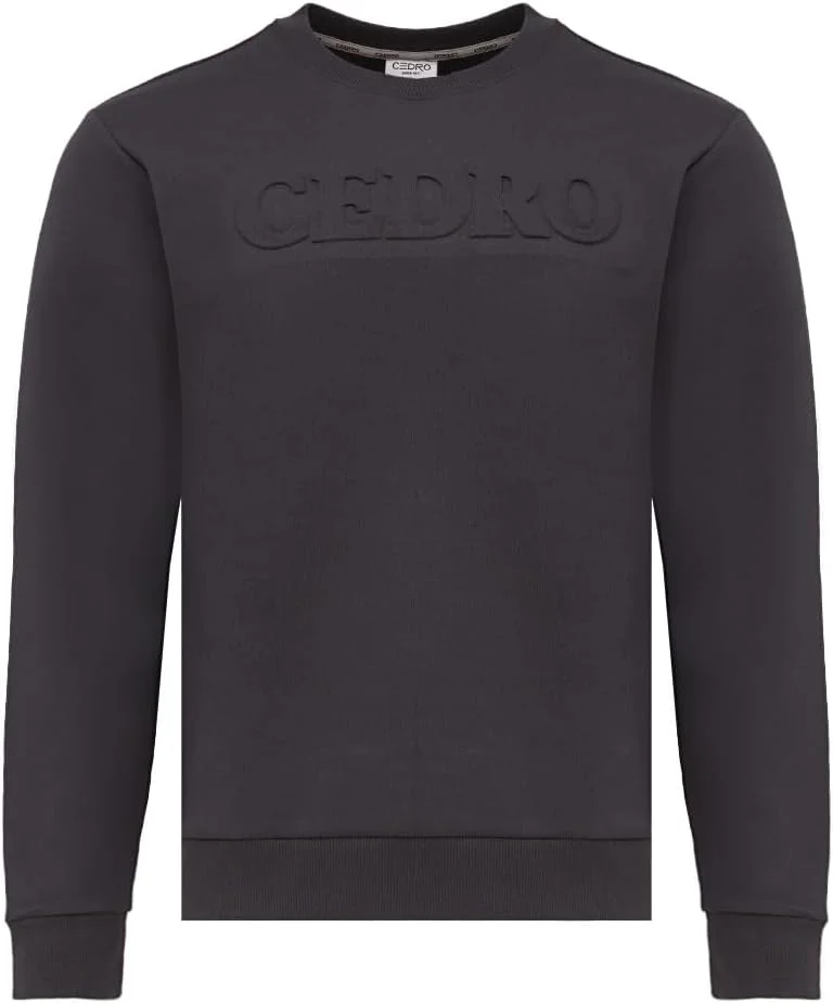 Cedro Cedro Men's Long Sleeve Crew Neck Sweatshirt in Comfortable Fabric