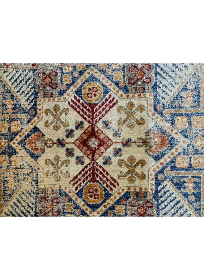 HANDPICKED FURNITURE Handpicked Furniture Traditional Blue Rug, Ultra Soft Area Carpets For Bed Room, Living Room, And Dining Room, Anti Slip Floor Carpets, Easy To Clean, Made In Turkey, Polypropylene, Rectangle  - Image 2