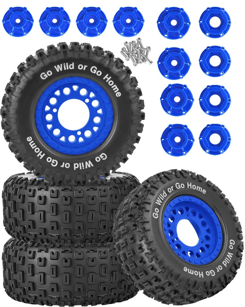 RcarmubWow 12mm14mm17mm Hex RC Wheels and Tires RC Truck Tires for Slash 2WD 44Arrm a SentonAxia1Rc 4wdRed catShort Course Truck Tires Rubber TyresNavy Blue - Image 2