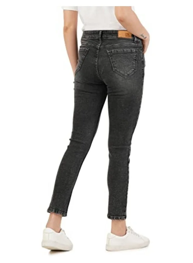 inkd  Women's Airflex Skinny Fit Jeans - Mid-Rise | Cotton Blend | Lightweight | Stretchable Fabric | Classic 5 Pocket Styling for Women | Best Price UAE