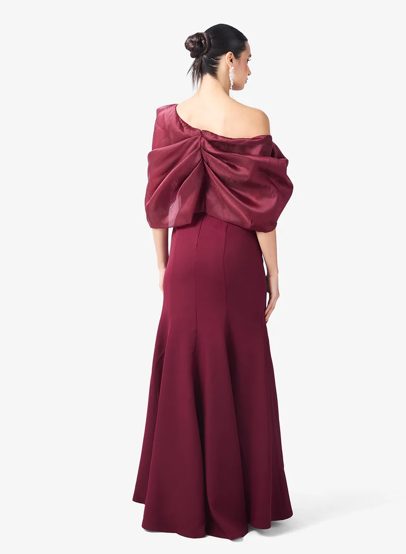 Namshi x Off Shoulder Jewel Embellished Mermaid Dress