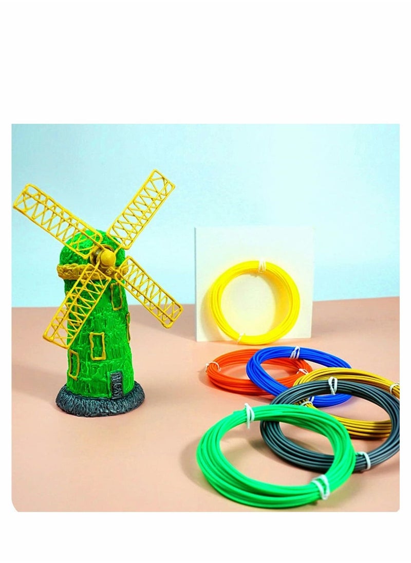 Excefore - 3D Pen Filament Refills PCL, 3D Printing Pen Filament 3D Printer Filament for Most Intelligent 3D Pen Low Heating, It is The Safest for Children to Use, 20 Colors 1.75mm 5M - Image 1
