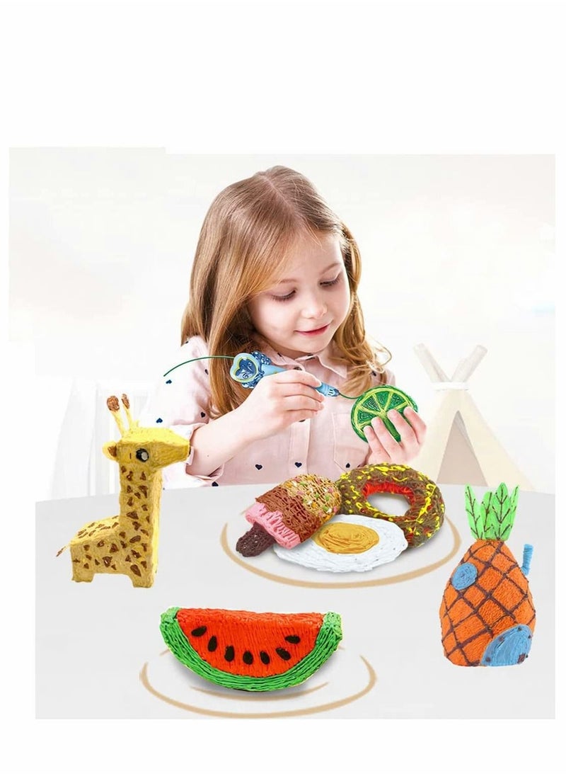 Excefore - 3D Pen Filament Refills PCL, 3D Printing Pen Filament 3D Printer Filament for Most Intelligent 3D Pen Low Heating, It is The Safest for Children to Use, 20 Colors 1.75mm 5M - Image 1