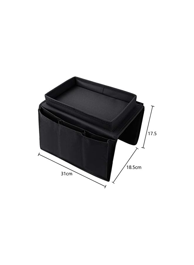 The Bros Armchair Caddy Couch Caddy Arm Rest Organiser TV Remote Control Holder Sofa Tray Remote Caddy Chairs Sofa Couch Storage Arm Tidy Armrest Organizer Pockets Armchairs Table Storage Bag with Cup Holder - Image 4