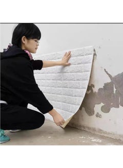 LINGWEI Wall Sticker 3D Wallpaper Wall Decoration Panels Diamond PE Foam Brick Pattern Self Adhesive Removable and Waterproof Art Wall Tiles for Bedroom Living Room Kids Room 50pcs  - Image 4