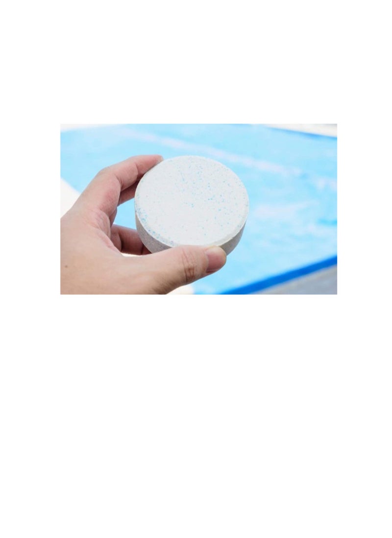 Generic - BLUQUA Slow-dissolving Chlorine Tablets 1KG, Pool and Spa Water Bacteria, Algae Disinfection Treatment with Sunlight/UV Protection, TCCA 3" 200g x 5 pcs, Made in EU (3 Tin (15 Tablet)) - Image 1