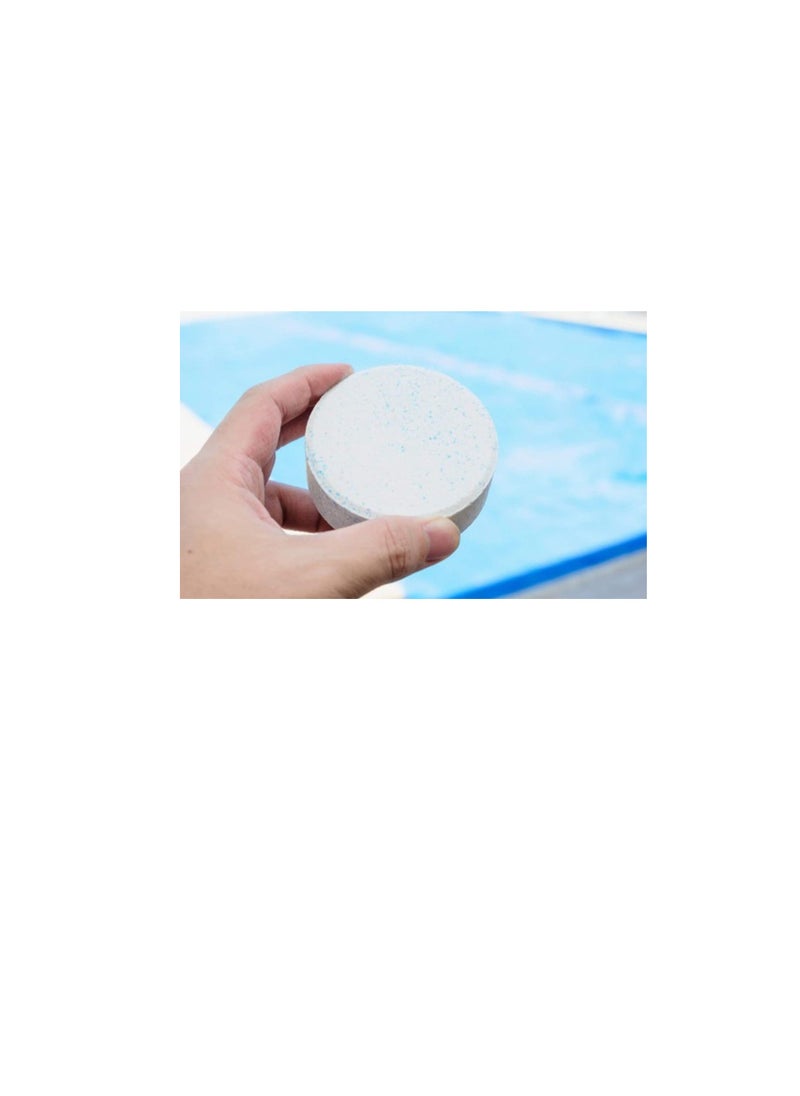 Generic - BLUQUA Slow-dissolving Chlorine Tablets 1KG, Pool and Spa Water Bacteria, Algae Disinfection Treatment with Sunlight/UV Protection, TCCA 3" 200g x 5 pcs, Made in EU (3 Tin (15 Tablet)) - Image 1