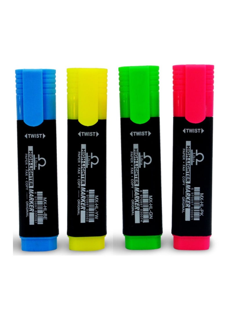 Libra Highlighter 4pcs multicolor - Image 1