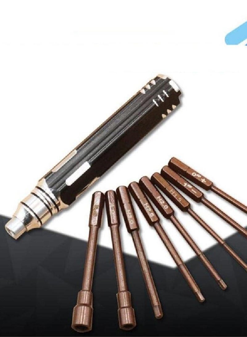 GGOOT 8 in 1 Screwdriver Hobby Hardware Repair Tools Kit For RC Car Drone Plane Hex for Philip Spanner Socket Hexagon H1.5 H2.0 H2.5 H3.0 Accessory Part  - Image 3