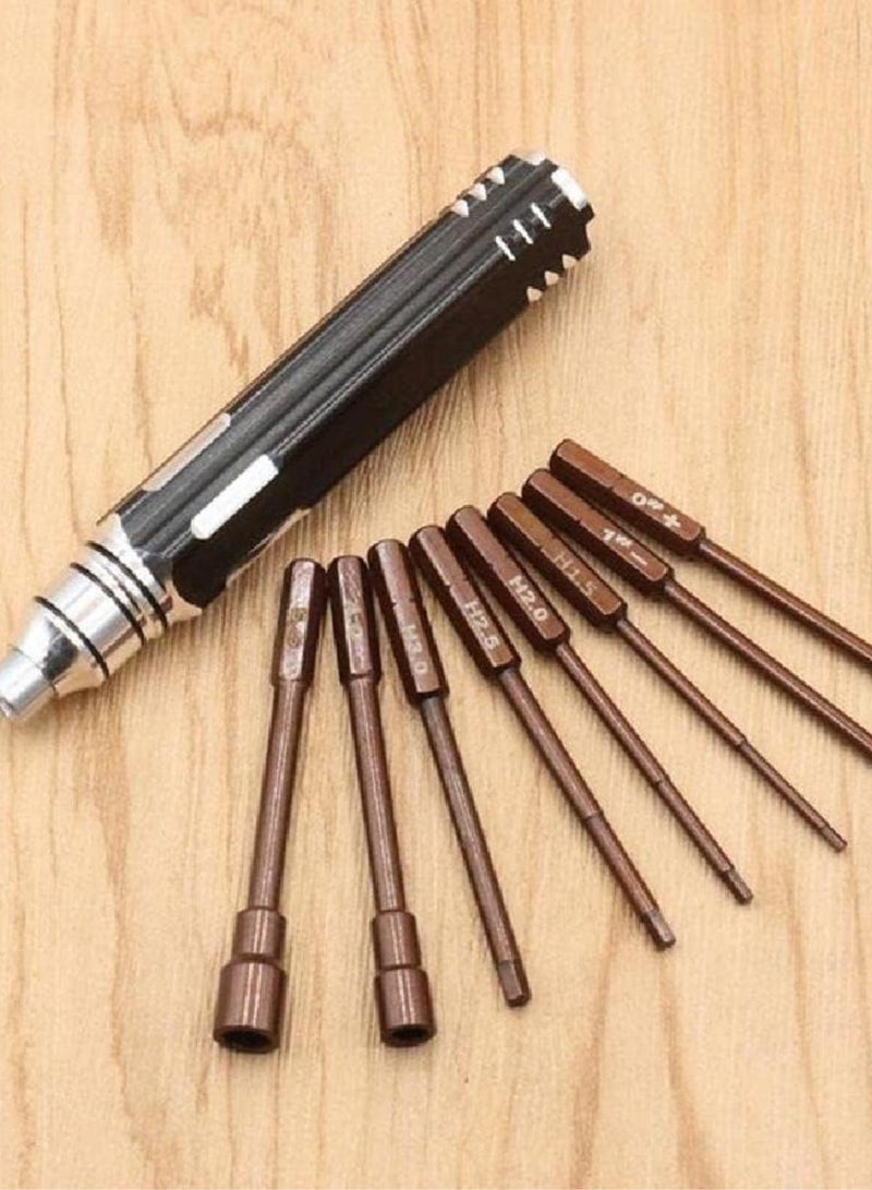 GGOOT 8 in 1 Screwdriver Hobby Hardware Repair Tools Kit For RC Car Drone Plane Hex for Philip Spanner Socket Hexagon H1.5 H2.0 H2.5 H3.0 Accessory Part  - Image 2