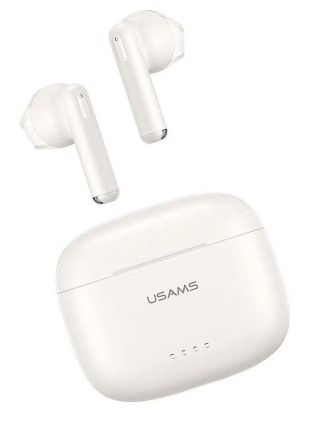 Usams TWS Wireless Bluetooth In-Ear Earbuds With Charging Case White  - Image 2