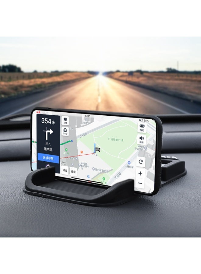 Halamodo Car Phone Holder, Car Phone Mount Silicone Car Pad Mat for Various Dashboards, Slip Free Desk Phone Stand Compatible Smartphones, GPS Devices and More, Black - Image 3