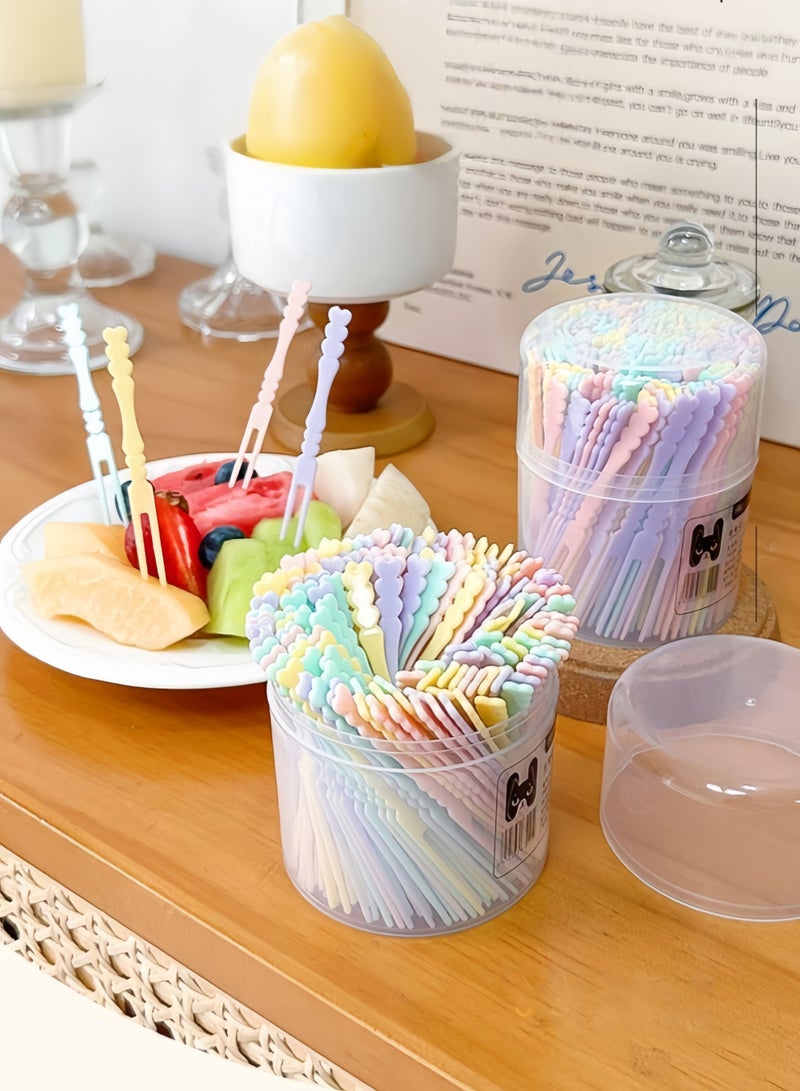 400 Pcs Disposable Food Picks Fruit Forks - Image 1