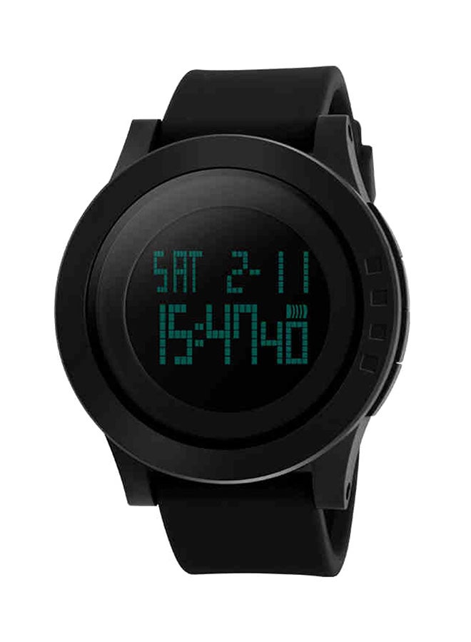 Men's Water Resistant Digital Watch 1142 - 53 mm - Black - Image 1
