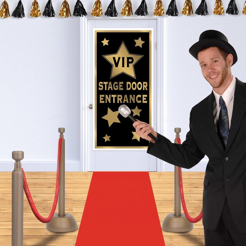 Beistle VIP Stage Door Entrance Door Cover - Black and Gold (Pack of 12) - Image 5