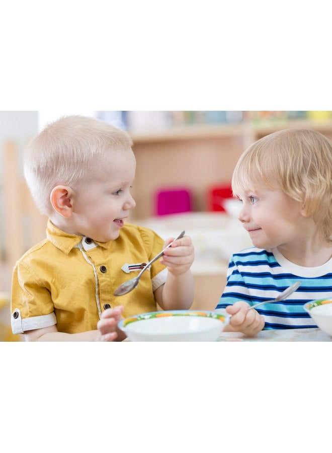 تشيل أوت لايف مجموعة أدوات مائدة للأطفال من الفولاذ المقاوم للصدأ مكونة من 12 قطعة - أدوات مائدة آمنة للأطفال والصغار - مجموعة أدوات مائدة للأطفال - مجموعة أدوات مائدة معدنية للأطفال تتضمن 4 ملاعق صغيرة للأطفال و4 شوك و4 سكاكين - Image 5