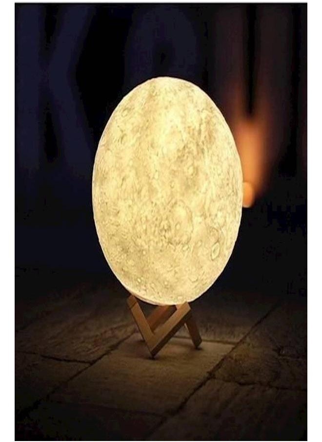 Generic - 3D LED Moon Night Lamp Moonlight Base Table Desk Light Magical Gift Touch Sensor - Image 1