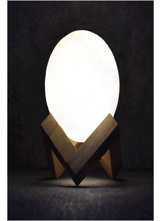 Generic - 3D LED Moon Night Lamp Moonlight Base Table Desk Light Magical Gift Touch Sensor - Image 1