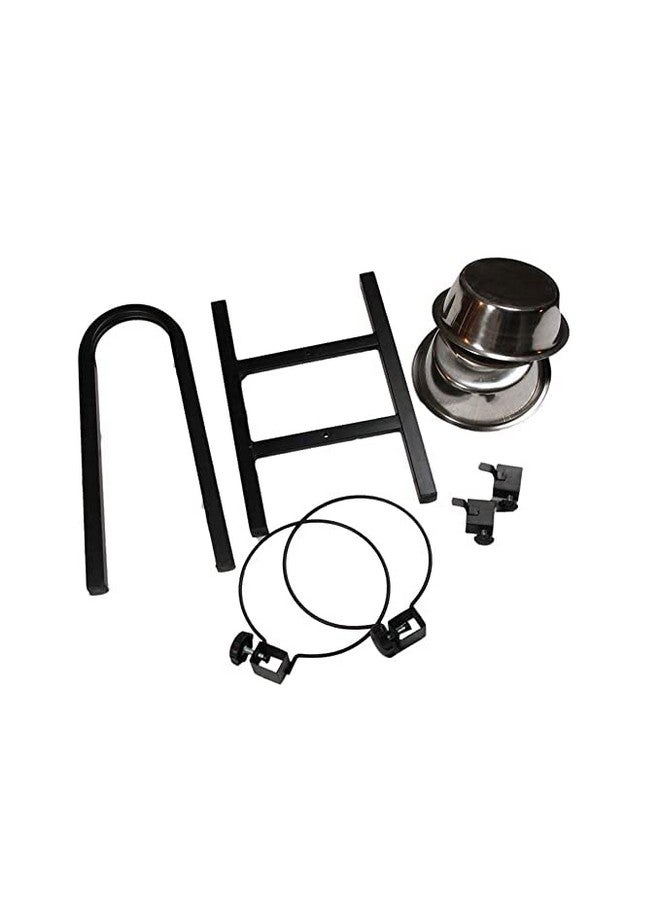 وعاء طعام للكلاب مع شكل حرف U قابل للتعديل - مجموعة وعاء مزدوج من الفولاذ المقاوم للصدأ بسعة 1200 مل، وعاء طعام مرتفع للكلاب (كبير) - Image 4