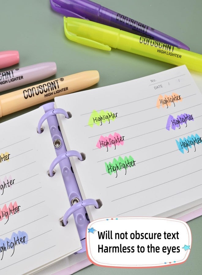 coruscant Assorted Colors Highlighters Set, 20 Pack, Chisel Tip Cute Bible Highlighters and Candy Color, No Bleed Dry Quickly, for Journal Bible Study, Good for thin paper School Office Supplies - Image 4