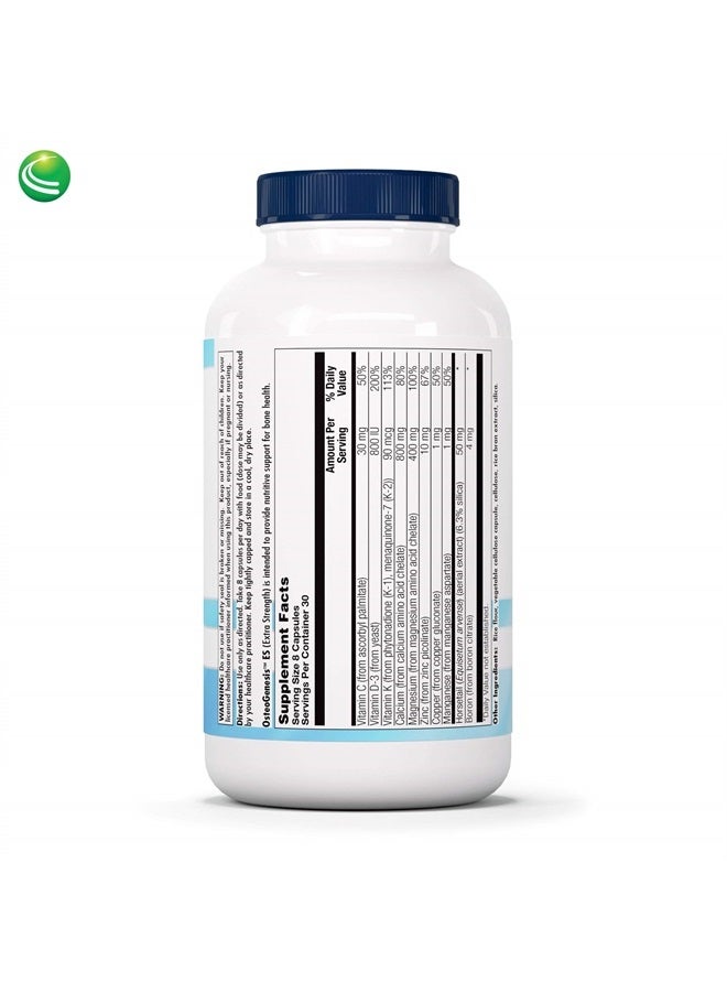 Nutra BioGenesis Osteogenesis ES - Calcium, Magnesium, Vitamin D and Vitamin K for Bone Strength and Support - 240 Capsules - Image 1
