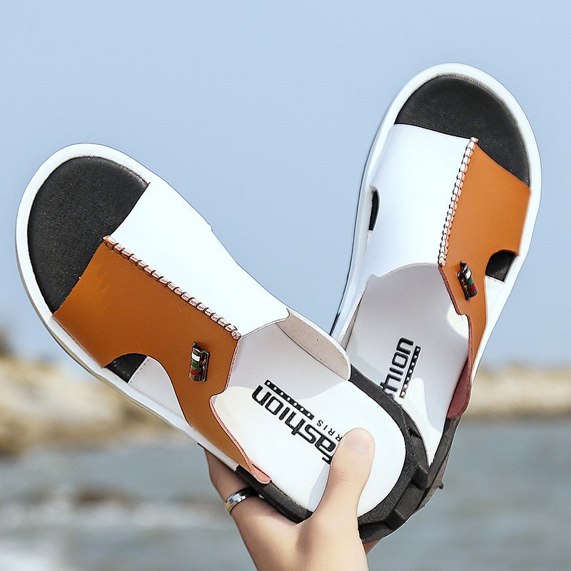 Mandarin Duck Slippers Men'S Summer Fashionable Outer Wear New Korean Style Fashionable Distinctive Plus Size Beach Slippers Non-Slip Slides - Image 1
