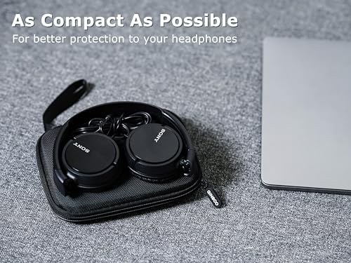 Ginsco Slim Protect Case Compatible with Sony ZX Series Wired OnEar Headphones MDRZX110 MDRZX110AP MDRZX110NC MDRZX310AP Hard Shell Travel Carrying Headphone Case Black - Image 3