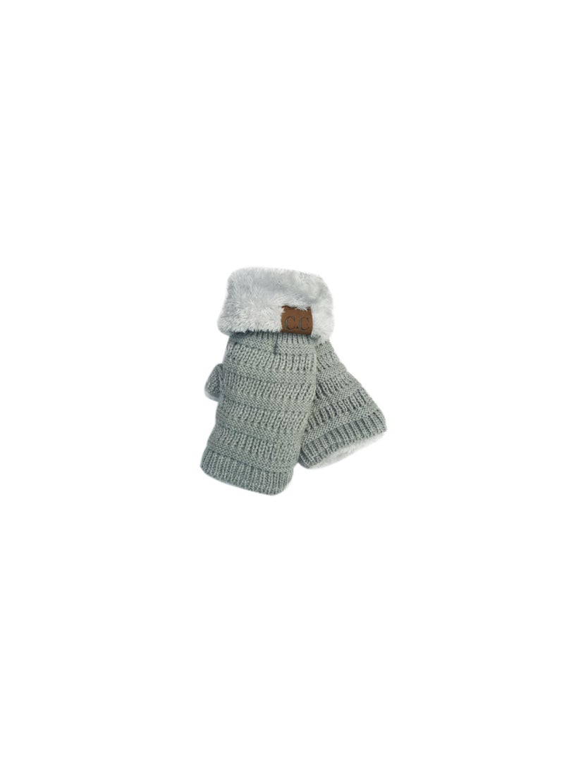 Loquat Solid Knit Gloves 