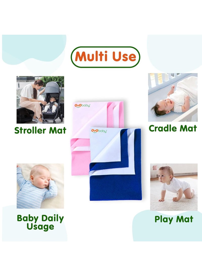 OYO BABY Extra Absorbent Waterproof Baby Dry
  Sheet Extra-Large Size (200x140cm) | Quick Dry Sheet for Bed Protector, Soft
  & Breathable | Pink - Image 4