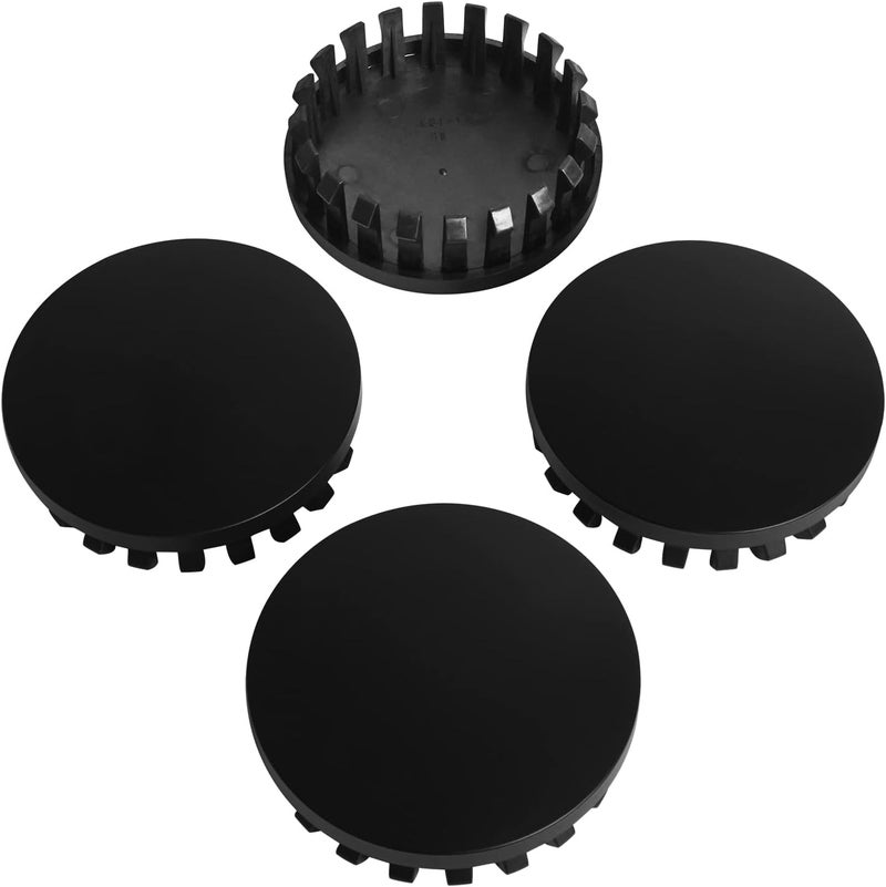 KitsPro 3.25Inch 83MM Wheel Center Caps, Pack of 4 (Matte Black, Outer 83MM, Inner 73MM) - Image 1