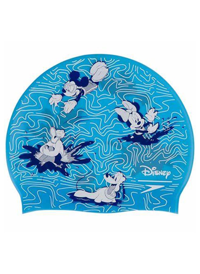 speedo Mickey Mouse Slogan Swimming Cap Blue  - Image 1
